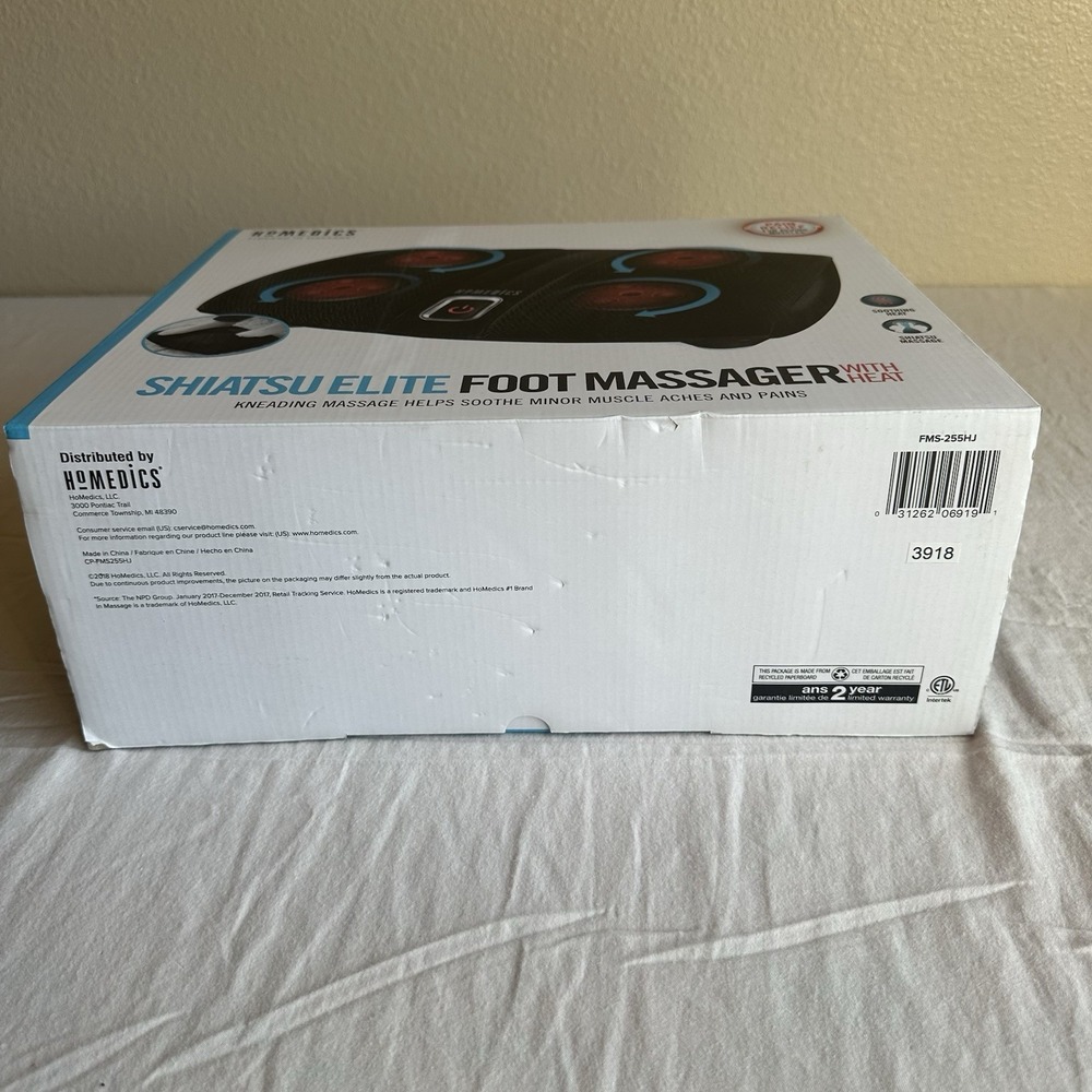 HoMedics Shiatsu Foot Massager with Heat Kneading‎ Massage FMS-255HJ Works EUC - Picture 3 of 12